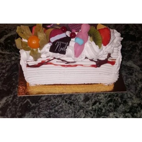 Bûche crème fraîche fruits